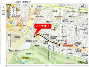 新宿御苑駅からの地図